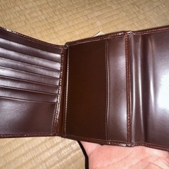 ALBION  折財布 レザー 茶色の画像