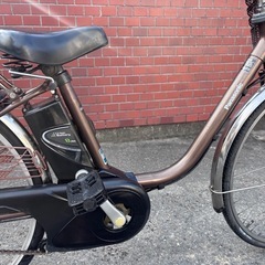 Panasonic電動アシスト自転車 ブラウン 前カゴ付きの画像