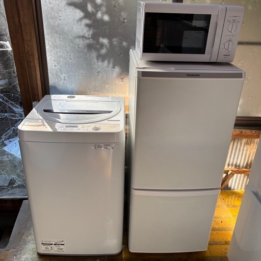 美品✨　?福岡市東区配送設置無料?【⭐️全額返金保証⭐️】 　2021年製 冷蔵庫＆洗濯機&電子レンジ　3点セット｜Panasonic
