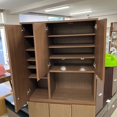 O 2602-0264 ニトリ　大型ミラー付きシューズボックス　キズ汚れ有り
の画像