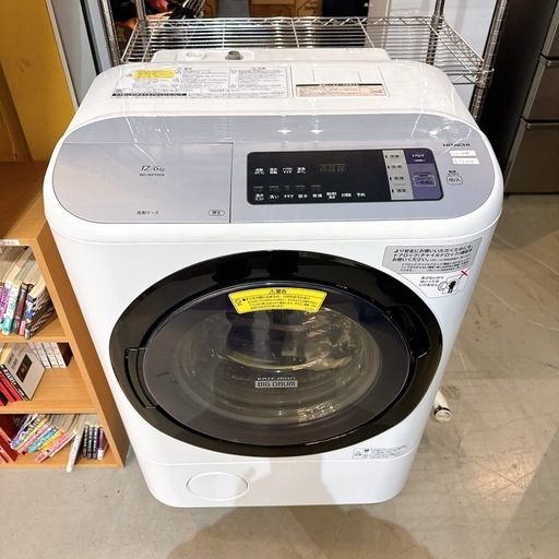 白岡市 ドラム洗濯乾燥機 2017年製 洗濯12kg/乾燥6kg ホワイト 中古 格安 早い者勝ち