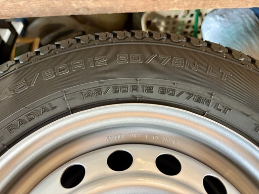新品　鉄チンホイール&タイヤ4本  軽貨物