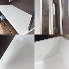 I672 🌈 ジモティー限定価格！ NITORI キッチンボード 食器棚 ポスティア 120KBDBR ⭐ クリーニング済の画像