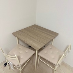 【美品】ダイニングテーブルセット ナチュラルの画像