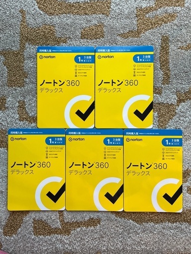【5個セット】ノートン360 デラックス1年3台版