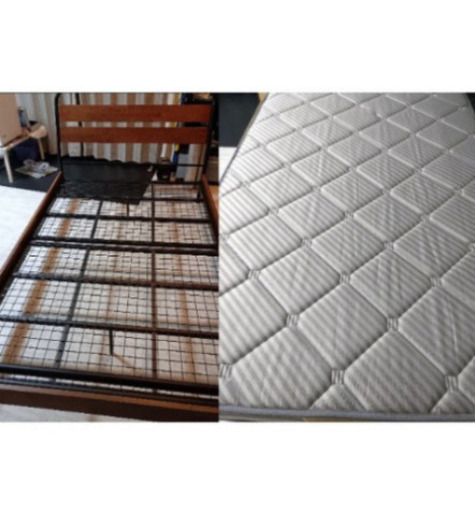 ニトリ セミダブルパイプベッドとマットレス付き