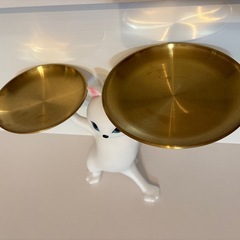 猫の置物　アクセサリースタンド　トレイの画像