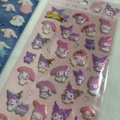 新品 サンリオ ぷくっとシール 3種セット クロミ シナモン マイメロ　おまけ付の画像
