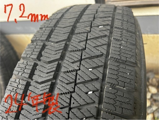 9分山スタッドレスタイヤセット BRIDGESTONE BLIZZAK VRX2 24年製 185