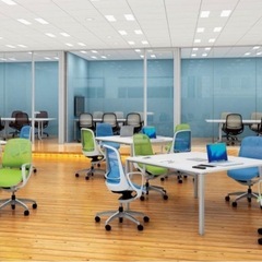 OKAMURA Luce ルーチェ　ミディアムブルー　オフィスチェアの画像