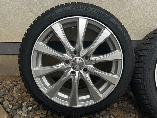 9分山 スタッドレスタイヤセット TOYOTIRES OBSERVE GIZ2 215/45R17 22年製 トーヨー 17インチ W