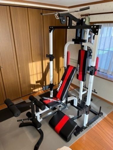 室内展示 未使用品 IROTEC（アイロテック）マルチステーションラック+マルチポジションベンチ 筋トレ トレーニングマシン　手渡し希