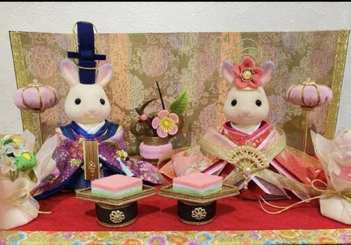 シルバニアファミリー雛人形 ハンドメイド作家作品