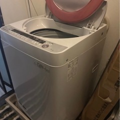 洗濯機　6kg ピンク ホワイトの画像