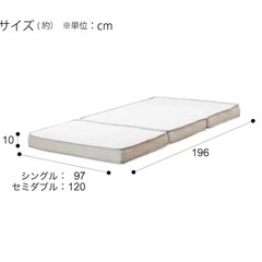 美品　ニトリ　折り畳みマットレスの画像
