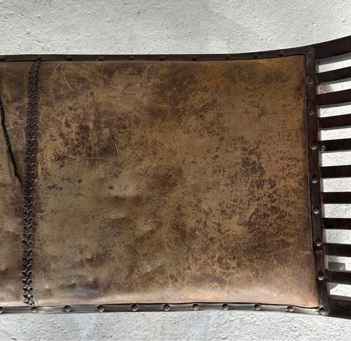 ☆カルティニベンチ☆ 鉄鋲 本革座面×ウッドフレーム ミッド