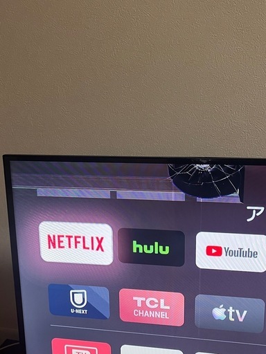 TCL スマートテレビ　３２型　　ジャンク（画面ヒビ）