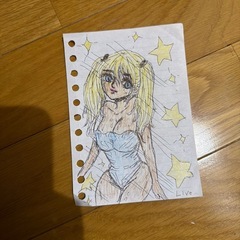 デザインペーパーで描いたイラスト2枚⭐︎の画像