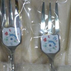 七宝・金・銀メッキのスプーン＆フォーク　未使用　中古　現状の画像