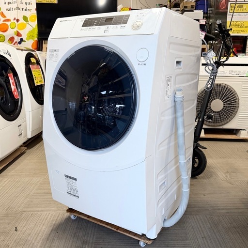 【超美品‼️】シャープ 2021年製 10.0/6.0kgドラム式洗濯乾燥機 洗濯機 プラズマクラスター マイクロ高圧洗浄 ヒーター乾