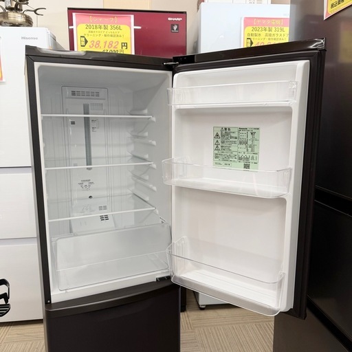 【超美品‼️】パナソニック 2022年製 168Lノンフロン冷凍冷蔵庫 静音設計 霜取り不要 マットビターブラウン♪
