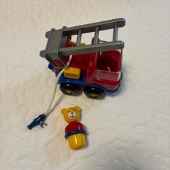 消防車　クマ　ミキハウス　ミニカーの画像