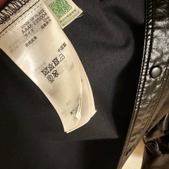 フェイクレザー シャツジャケット ブラック 長袖の画像