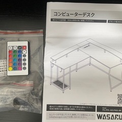 ライト付きL字パソコンデスク⭐️IKEAチェアセット！の画像