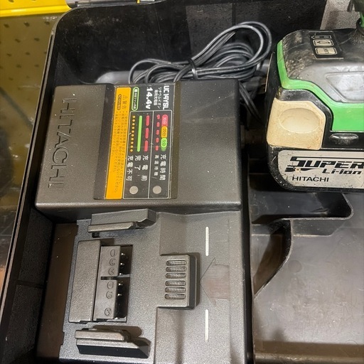 （中古）日立 WH14DSL2 インパクトドライバーセット（充電器、バッテリー✖️2）沖縄市KODEN