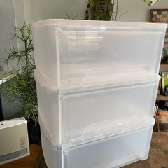 【取引中】衣装ケース Globe クローゼット用浅型　3個セットの画像