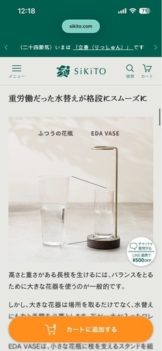 お値下げしました！枝物や大きなお花にぴったりのベース付花瓶