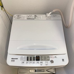 Hisense　5.5kg全自動洗濯機 e angle sele ct 型式:HW-55E2W 年式：年式不明の画像