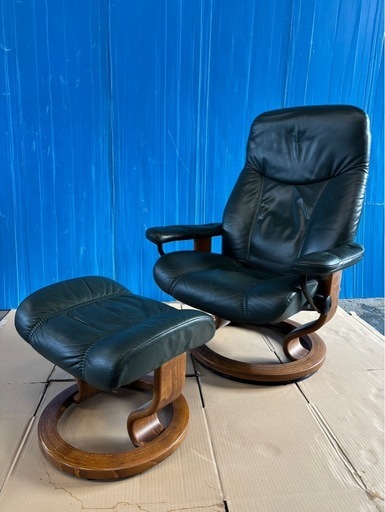 EKORNES エコーネス リクライニングチェア＋オットマン 回転式