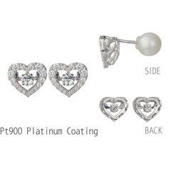 クロスフォーダンシングストーンピアス　の画像