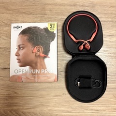 SHOKZ OPENRUN PRO 骨伝導イヤホン ピンク オレンジの画像