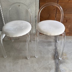 アクリルチェア　2点セットの画像