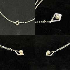 本物保証 美品 MIKIMOTO ミキモト パールネックレス  シルバー ホワイト シルバー アクセサリー レディースの画像