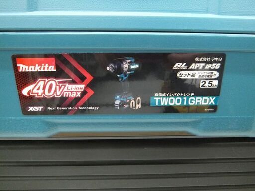 新品 makita 充電式インパクトレンチ TW001GRDX バッテリ×2個 充電器付き 40Vmax/2.5Ah 1,350N・m