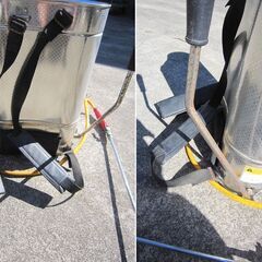 ステンレス人力噴霧機 背負いダイヤフラム型 17L ハツタの画像