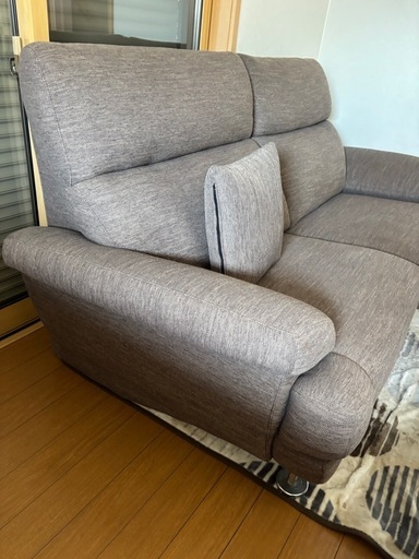 【美品】ニトリ　3人用ソファ　オットマン　クッション付