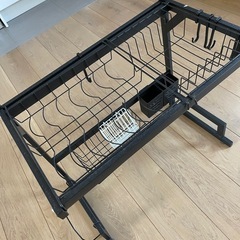 水切りラック　ブラックの画像