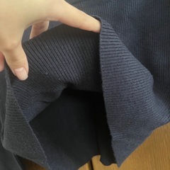 【早い者勝ち】レイヤード風ニット　ネイビー　水色　Mサイズの画像