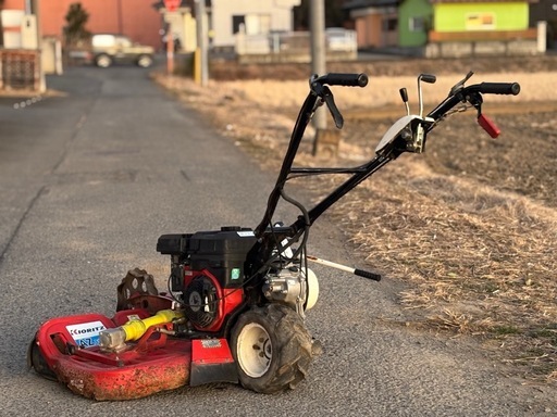 茨城県常総市から引き取り限定出品 オーレック 共立 自走式草刈機AZ726TL ロータリーモア 草刈機 あぜ草刈機2WDバック付
