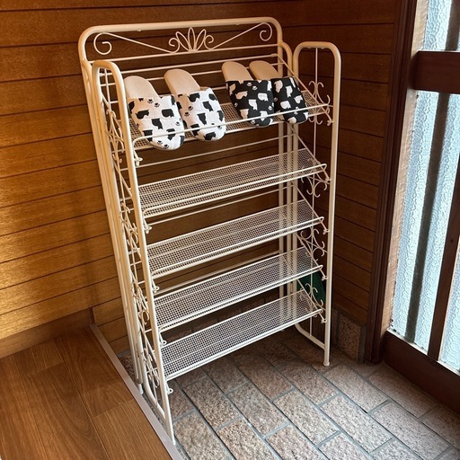 アイアン　シューズラック　靴棚