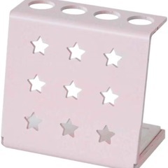 アンドエヌイー(&NE) 珪藻土スチール歯ブラシスタンド スター ピンク 幅8.4cm×奥行4.8cm×高さ8cm 日本製 衛生的 4本の画像