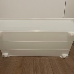 収納ケース　キャスター付　ホワイトの画像