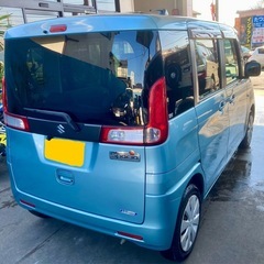 運転席シートヒーター付き‼️平成27年式★スズキ★スペーシア★アイドリングストップ★社外ナビテレビ★バックカメラ★の画像