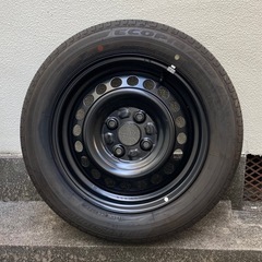 ブリヂストン　【走行5,000km】ムーブキャンバス 純正 155/65R14 タイヤホイール4本 新品ホイール の画像