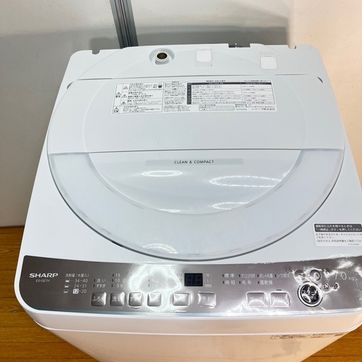 【美品】SHARP  洗濯機 7kg 2024年製