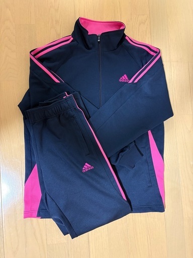 【美品】adidas アディダス　ジャージ上下セット　ピンク　ネイビー